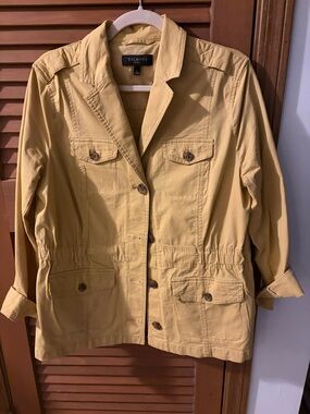 Talbots Mustard Utility Jacket with Button Pockets